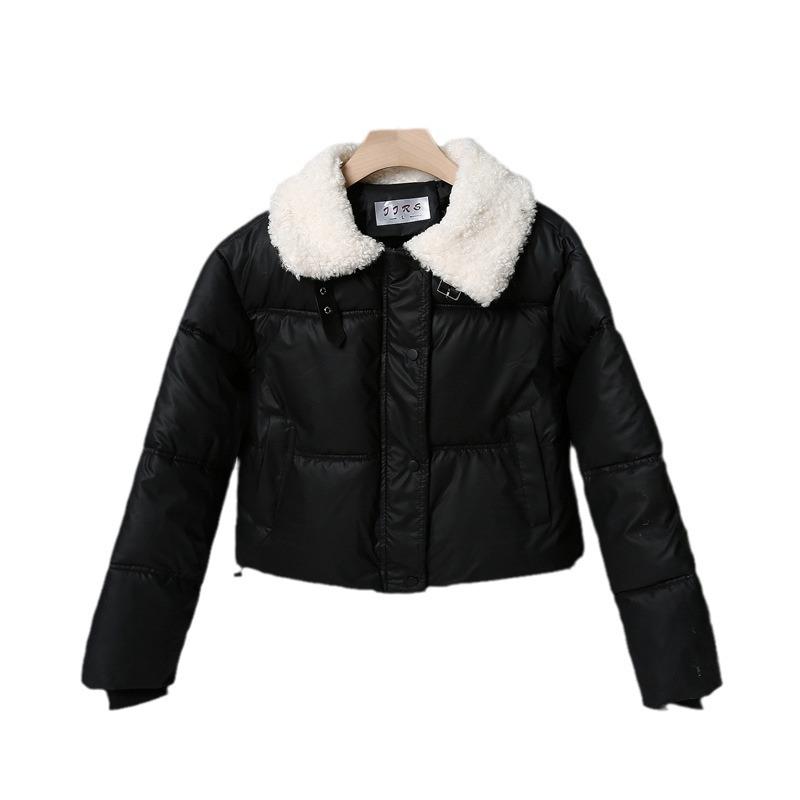 New Women's Short Loose Lapel Cotton-padded Jacket with Thickened Leave-in Cotton Jacket In Winter