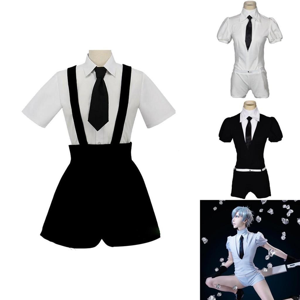 Stunning Anime Land Of The Lustrous Phosphophyllite Costume Set In Elegant Black Suit