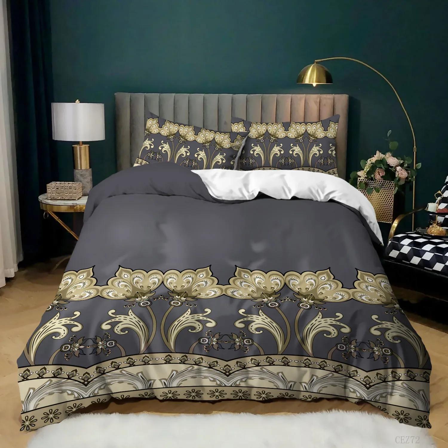 

Duvet Cover Set Green White 3D Bedding Set FullQueenKing Size, Luxury Simple Soft Comfortable Floral Print Quilt Cover Tool 70x133cm 2pcs