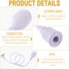 Portable Rubber Hose Spray, 1.3 Meters Pet Shower Sprayer Hand Held Hose,Hose Bath Tub Sink Spray Attachment for Washing Hair Pet Shower