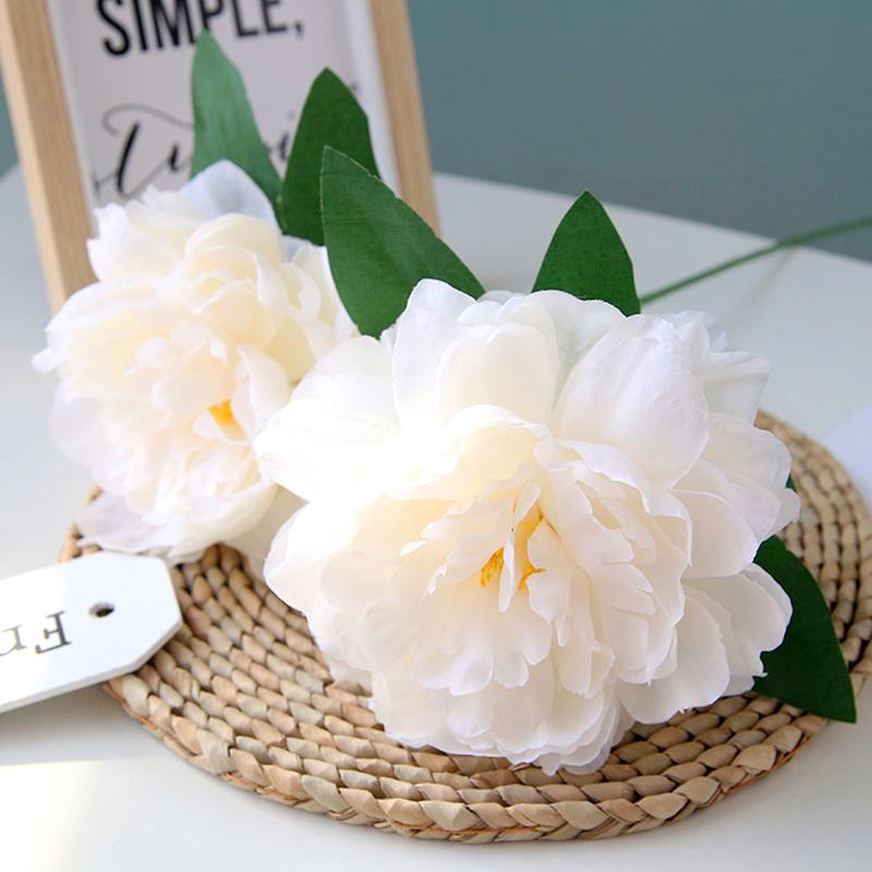1Pc Fake Flower DIY Artificial Peony Bouquet Decor Home Table Decor Wedding Wall Materials Floral Silk Flowers Bridal Bouquet