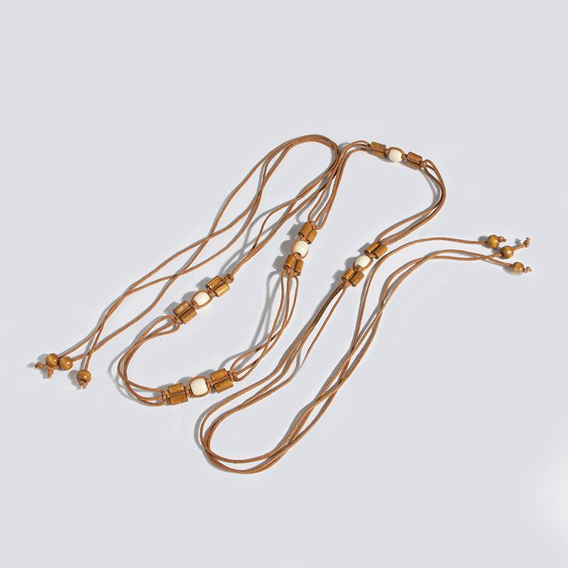 Bohemian Waist Rope Belt With Knotted Closure For Artisanal Ethnic Style Outfits