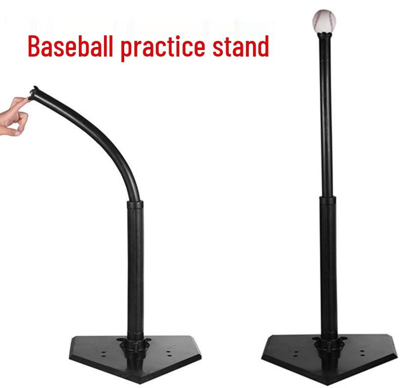 Adjustable Baseball Batting Trainer for Kids & Adults - Rubber Softball Stand