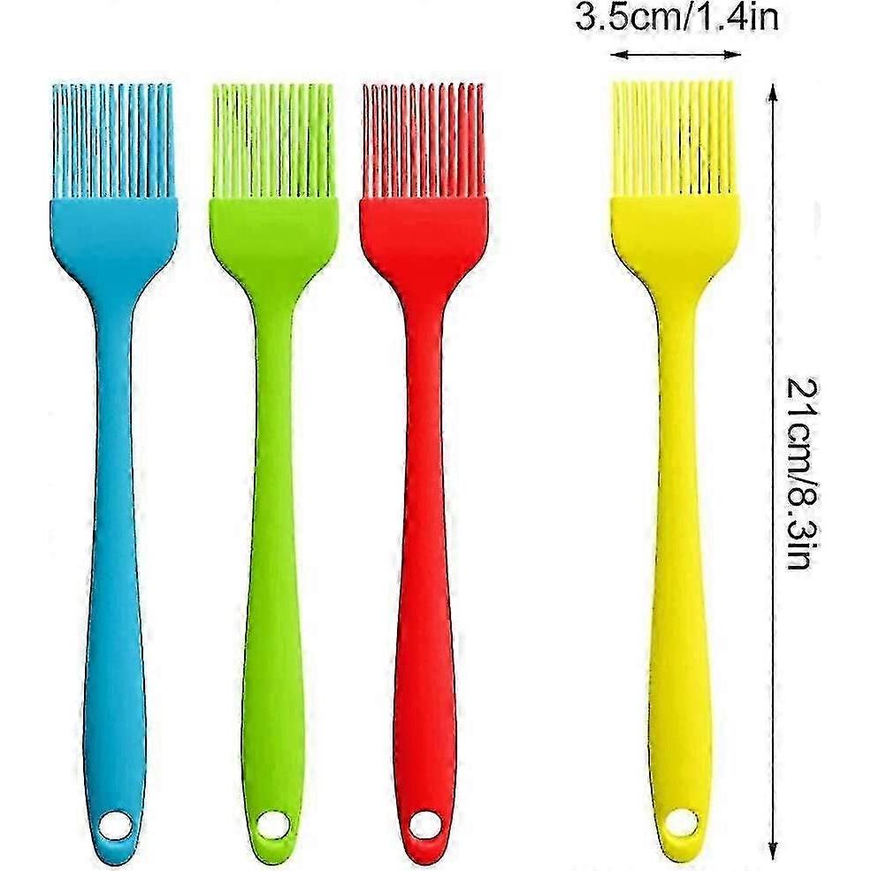 Pastry Basting Brush, Silicone Heat Resistant Sauce Butter Oil Baking Cooking Brush Silicone Brush Bbq Brush Silicone Brush Diy Baking Tool(4pcs Z
