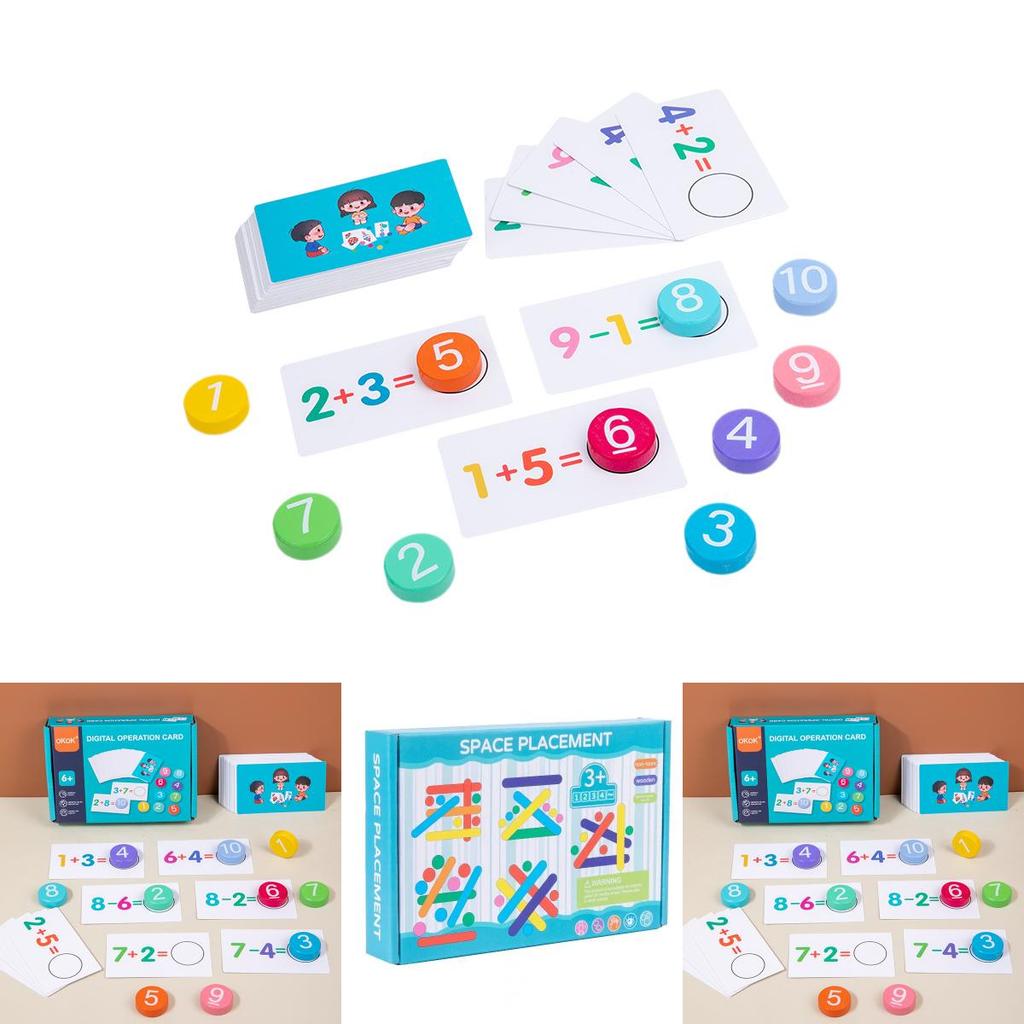 Wooden Educational Math Toy For Kids With Number Matching And Basic Addition Learning