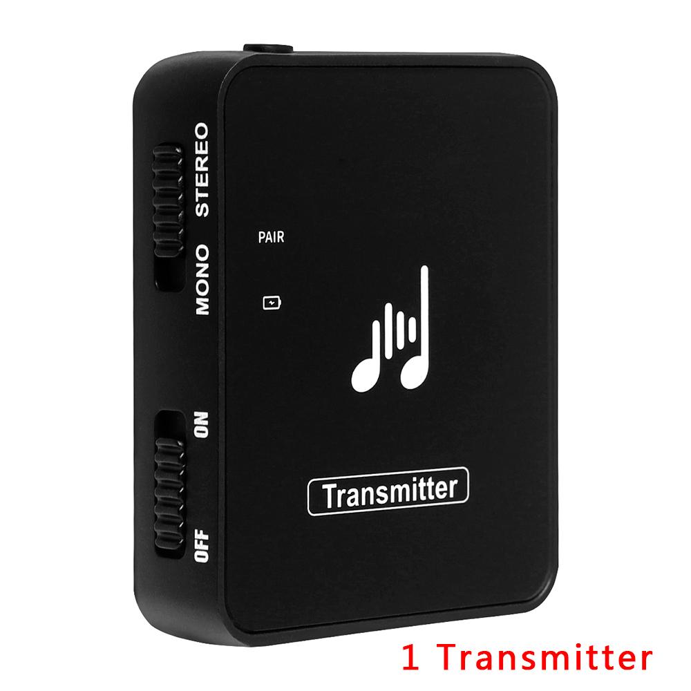 M-VAVE 2.4G Wireless Earphone Monitor Rechargeable ISM Transmitter Receiver with Volume Support Stereo Mono Mute Function
