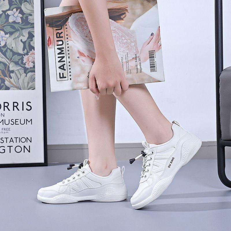 2025 new summer shoes women's sports and leisure shoes children's spring and autumn versatile white shoes niche thick baseplate shoes women
