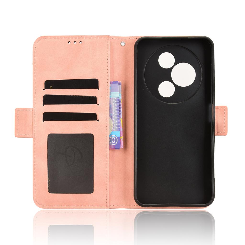 Dla TCL 605 4G/60 SE Skórzane Etui Pokrowiec Portfel na Telefon z Wieloma Przegródkami na Karty