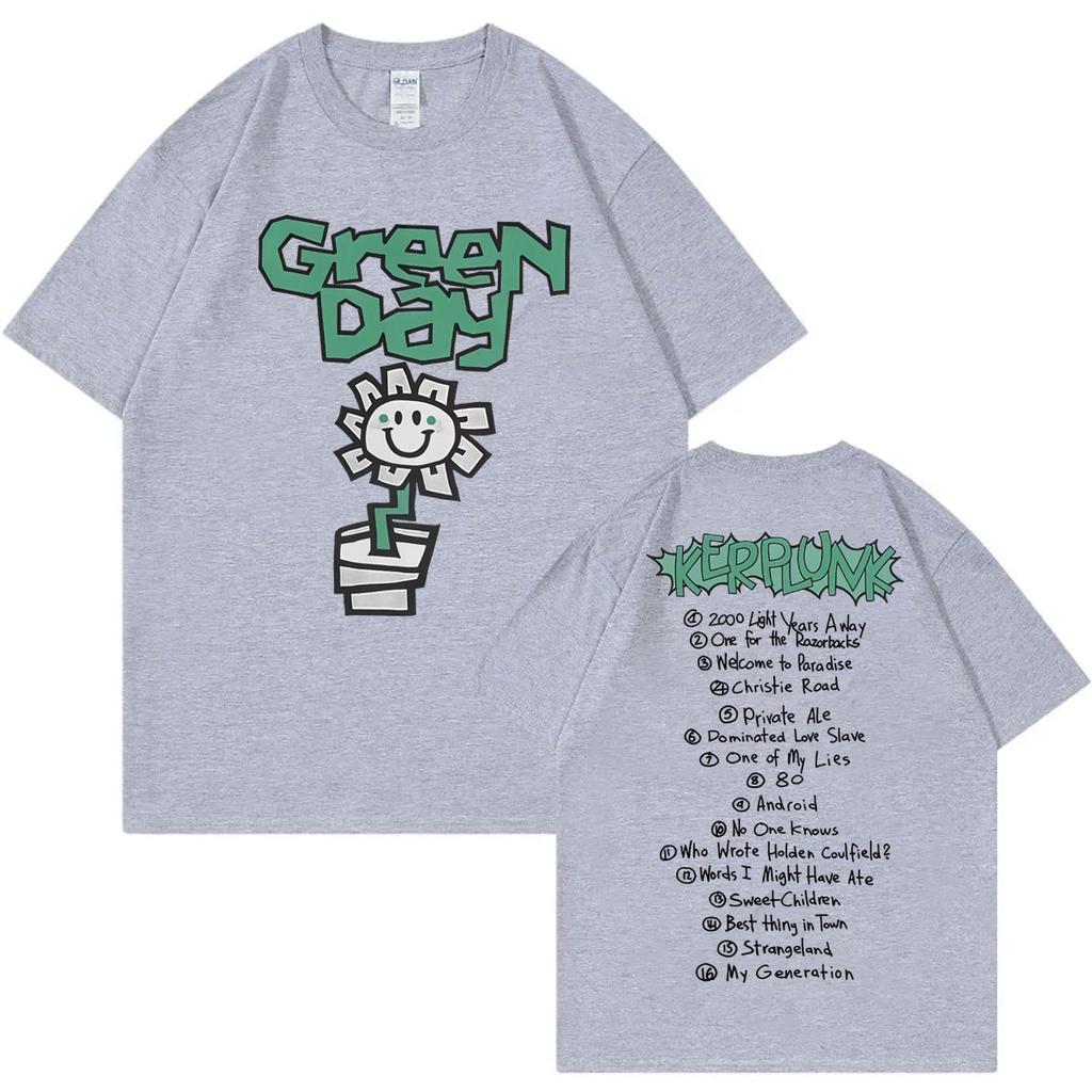 Rock Band Green Day Kerplunk Album Merch Trička Pánské Dámské Oblečení Móda Hip Hop Tričko Letní Ležérní Tričko s Krátkým Rukávem