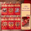 6Pcs/Set Creative 2026 Horse Year Red Envelope Paper Craft Year of The Horse 2026 Horse Year Red Pocket Bless Words Thickened