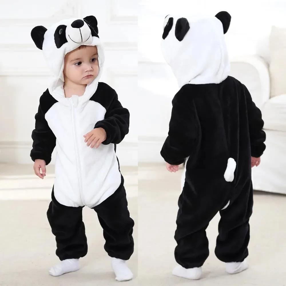 Kigurumi Cat Onesie Kids Unicorn Pajamas for Children Animal Cartoon Blanket Sleepers Baby Costume Winter Boy Girl Jumspuit
