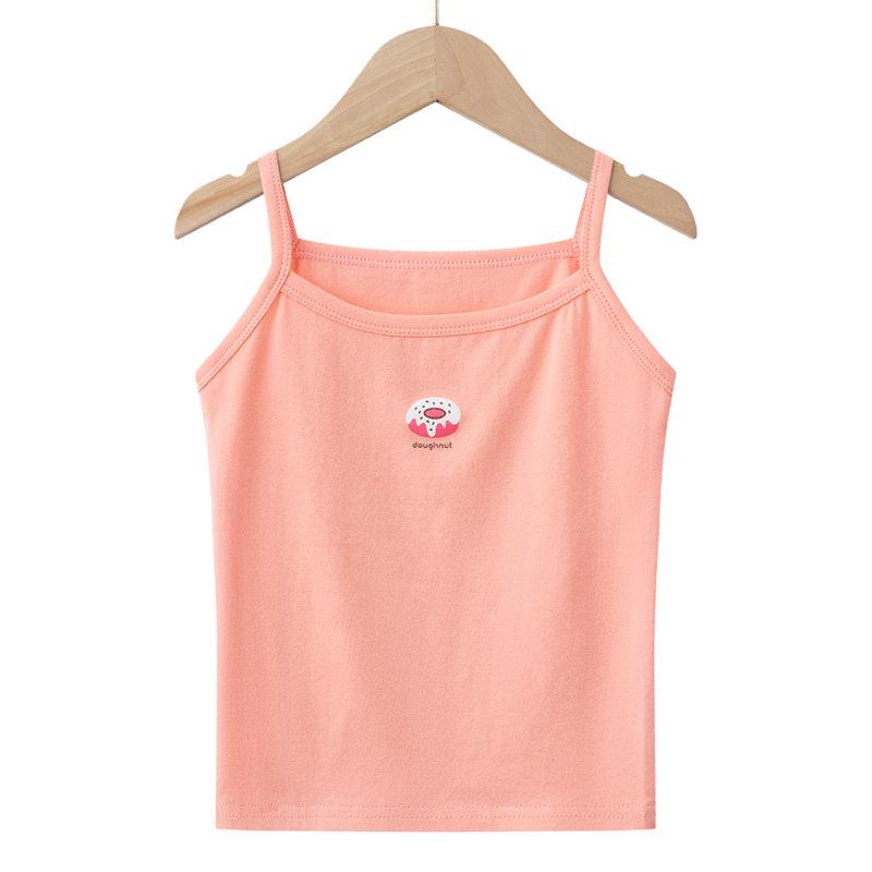 Girls Pure Cotton Sleeveless Summer Tank Top - Baby & Kids Lightweight Camisole Base Layer 100 cm
