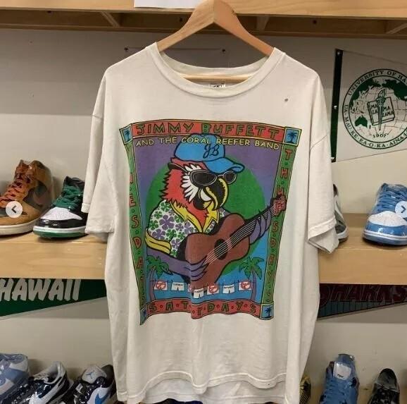 Jimmy Buffett Shirt Jimmy Buffett Cotton White Unisex T-shirt Reprint S-5XL XXXL
