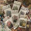 Tang Shi White Ink Sticker Pack: Retro Floral Scenery, Kaleidoscope Diary Series, 10 Sheets Per Pack, 6 Designs Available