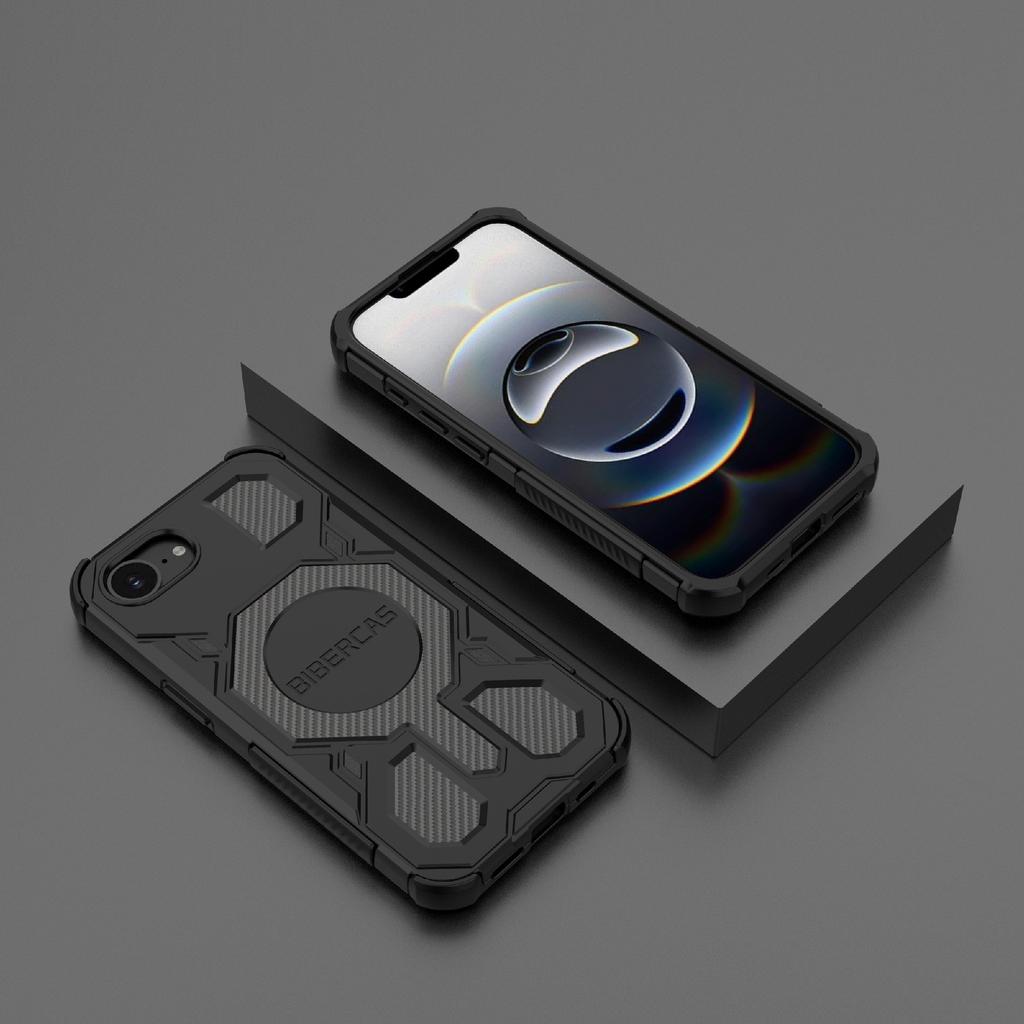 BIBERCAS J-16 Series For iPhone 16e Case Compatible with MagSafe Anti Drop TPU+PC Phone Cover
