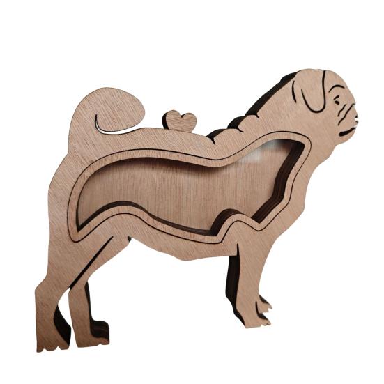 Wooden Dog Hair Storage Box Pet Hair Keepsake Box Pet Hair Collector Container Table Sign Decoration Pet Owner Memorial Gift