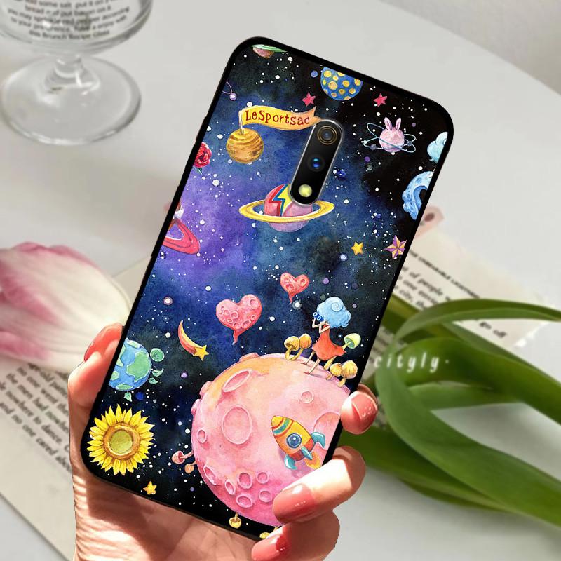 For Realme X Case X 2 XT Animal Cartoon Soft Silicone Funda for Realme XT X2 Pro X  2 Phone Cover RealmeX Realmex2 Black Coque