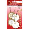Round 3D Gift Tag - HERMA - Gold - Poinsettia - 9x16 Cm