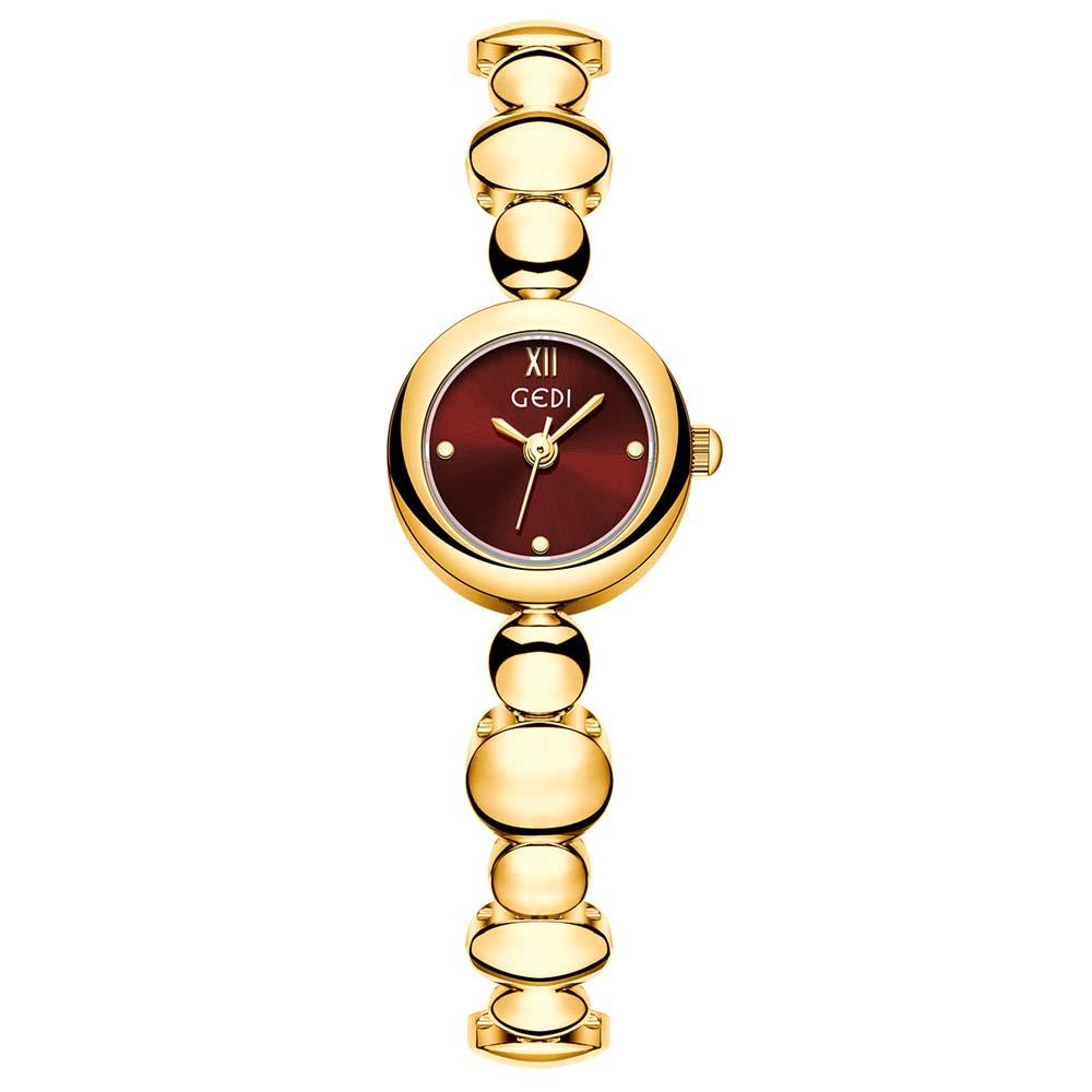 GEDI Women's Watch Luxury Fashion Chain Strap Watch Elegant and Sophisticated Versatile Quartz Watch for Everyday Wear