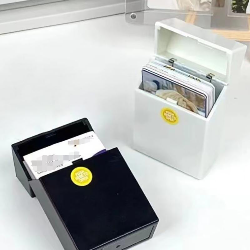 Large Capacity Portable Plastic Small Size Storage Box Idol Photo Card Holder Moisture-proof Sealed Flip Lid Classified Boxes