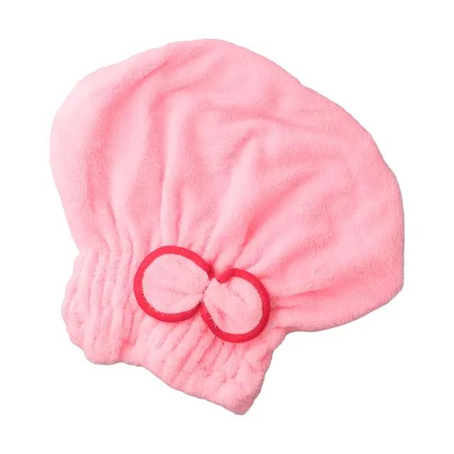 

Крышка для сушки волос Микрофибра Ultra Absorbent Hair Dry Wrap Cap Fast Drier розовый