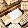 30 Pcs English Alphabet Wood Stamps Set, Uppercase & Lowercase Letter Seals, DIY Journaling Tools