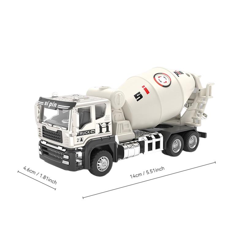 Large Alloy Construction Vehicle Toy Set Concrete Mixer Truck Engineering Machine Model Kit For Boys Play Vehicles & Models