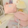Colorful Large Capacity Quilted Floral Travel Makeup Bag