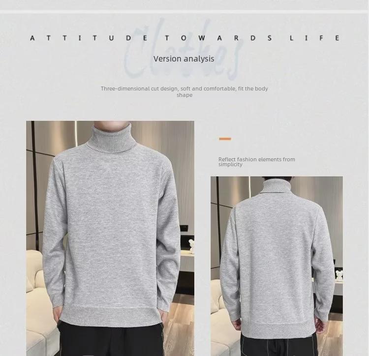Men's Trendy High Collar Sweater for Autumn/Winter 2023
