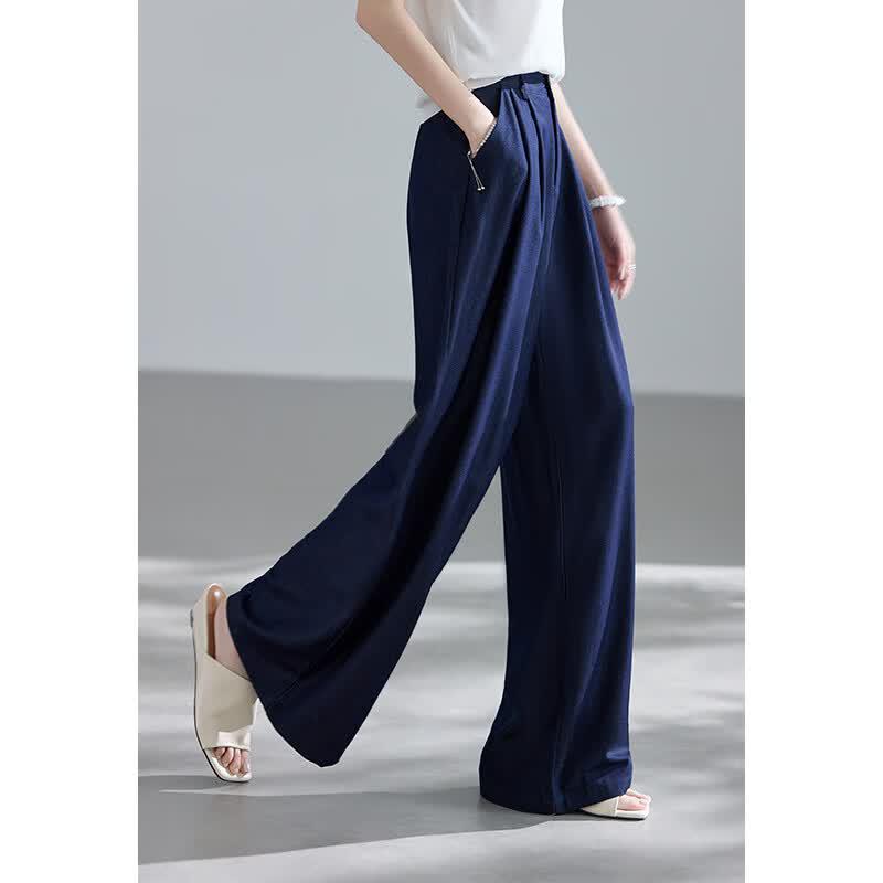 VICTORIA&VERA Wrinkle-Resistant Wide-Leg Trousers
