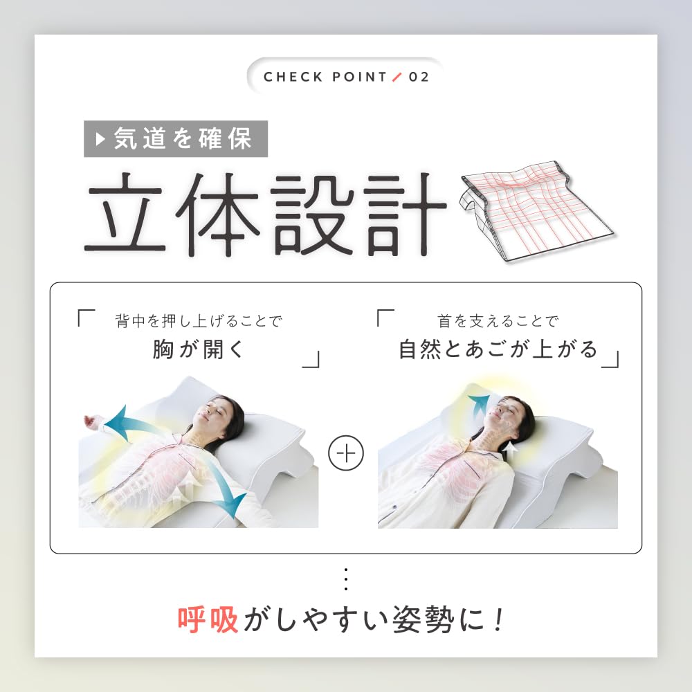 [SU-ZI] Sleeping Slope Pillow, Snoring Prevention Pillow for Back Sleepers, Large