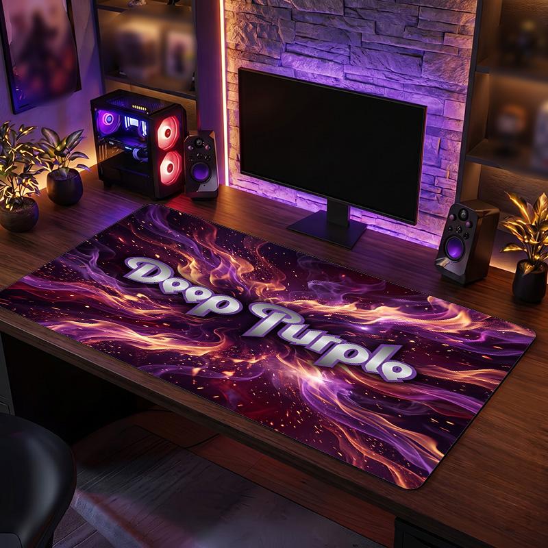 Deep Purple Print Large Mouse Pad Smooth Surface Anti?Slip Desk Mat For Gaming Office Laptop Decoration