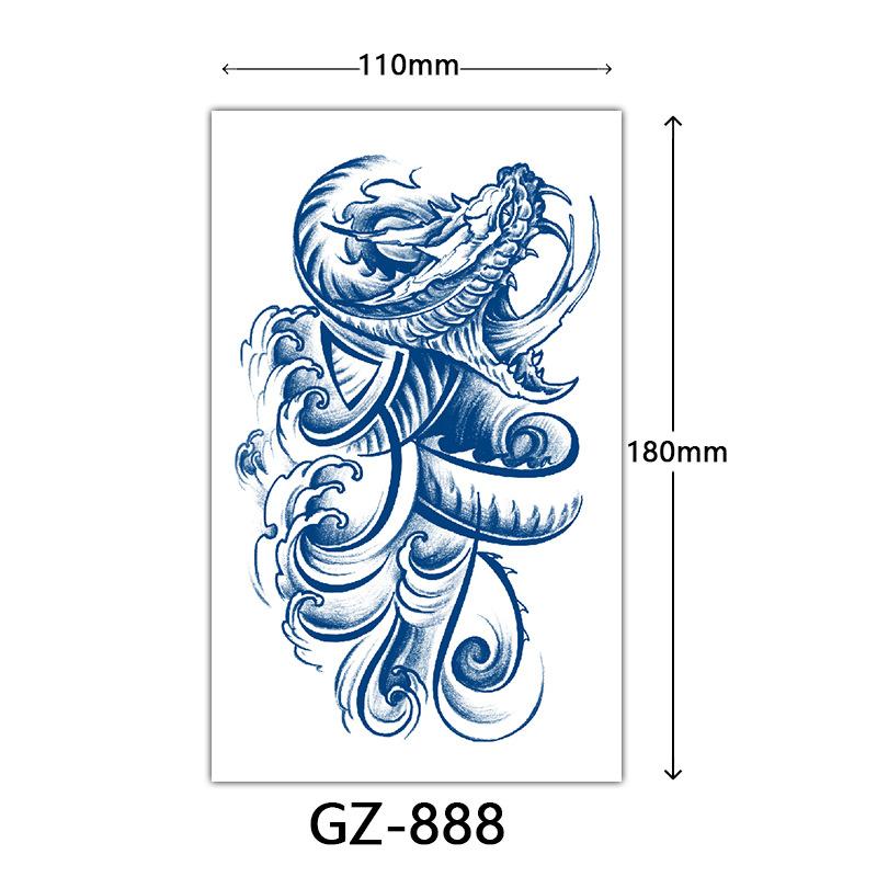 Juice Tattoo Stickers, Herbal Tattoo Stickers, Semi-Permanent English Letter Tattoo Stickers Tattoo