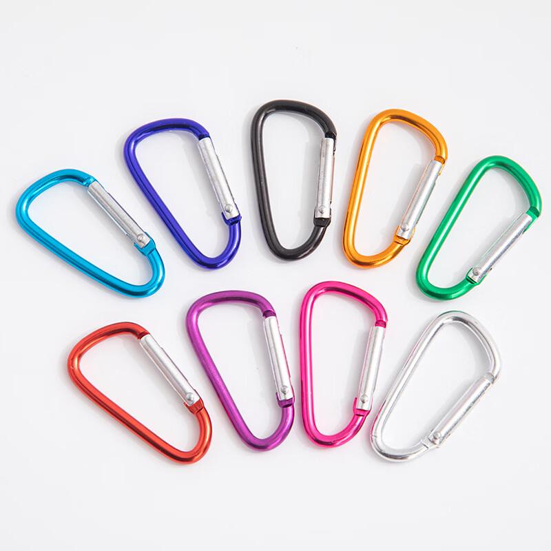 ML D-Shape Aluminum Alloy Carabiner Clips - Pack of 100