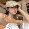 Retro forward hat women's autumn and winter versatile anti-wearing beret fashion big head circumference shows the face small hat tide