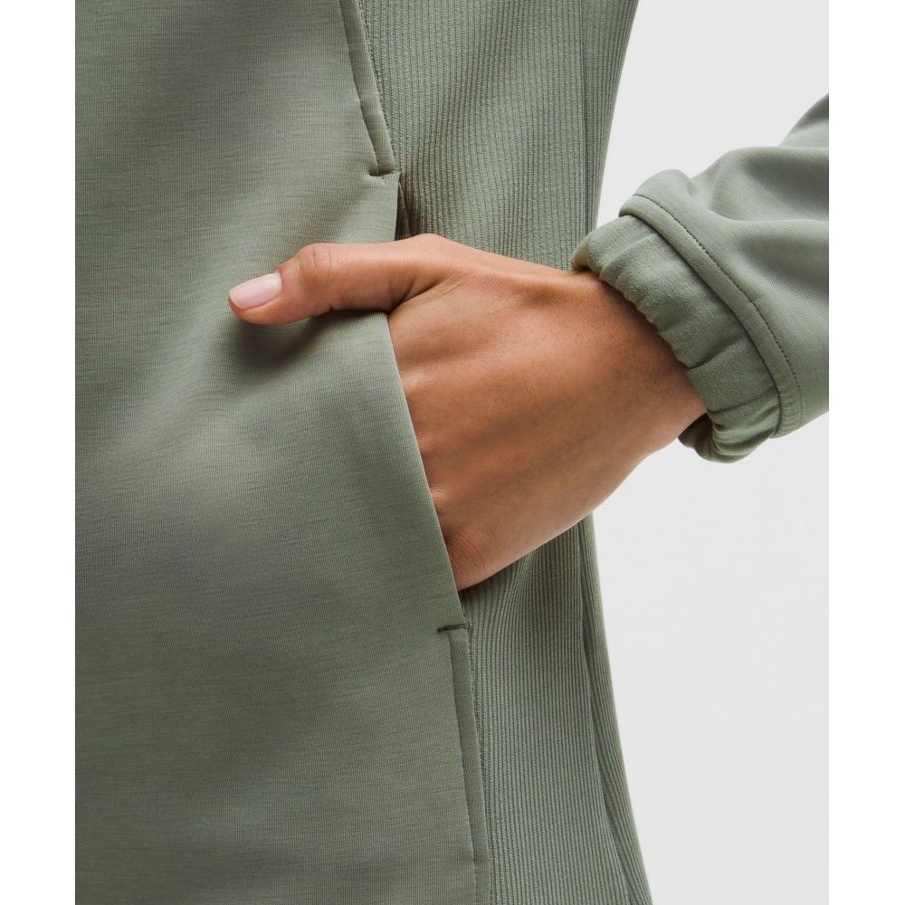 Lululemon Softstreme Half Zip Mini Dress Willow Leaf