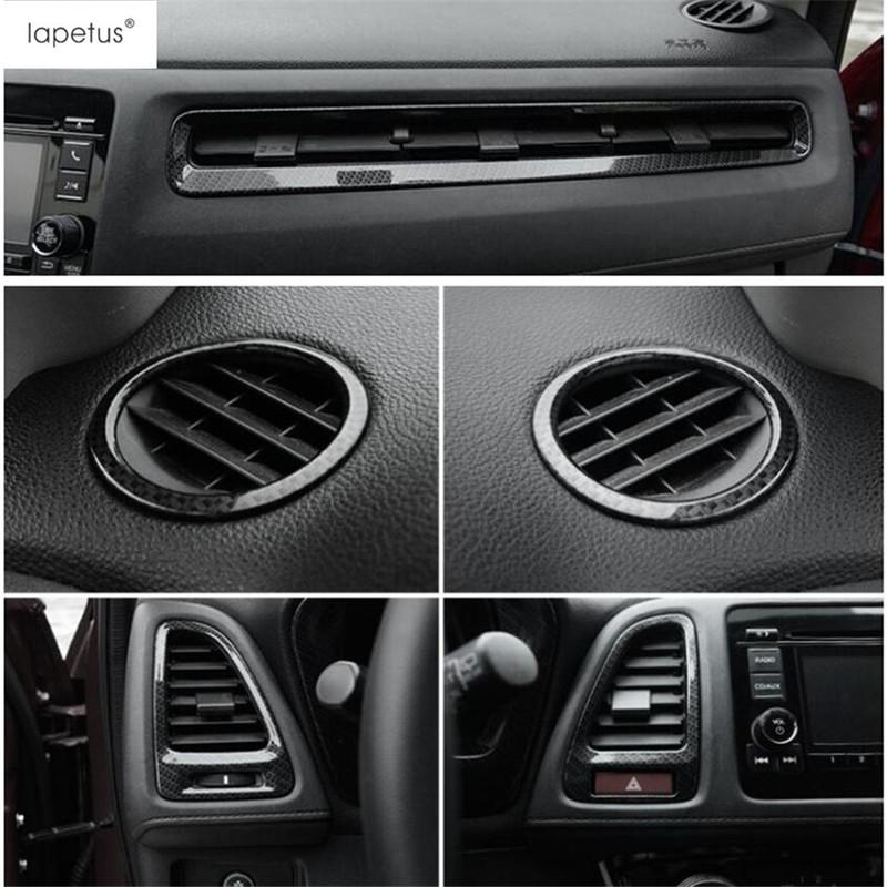 For Honda Vezel HR-V 2014 - Handle Bowl Steering Wheel Gear Window Lift AC Air Panel Cover Trim Carbon Fiber Accessories
