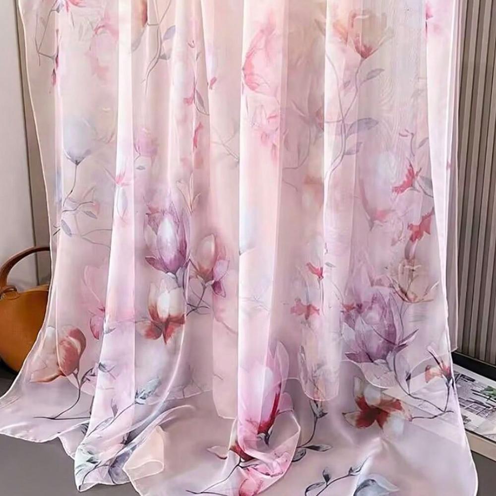 New Fashion Spring/Summer Women Floral Printing Large Shawl Beach Silk Scarf Shawls Female Long Wraps Beach Sunscreen Hijab