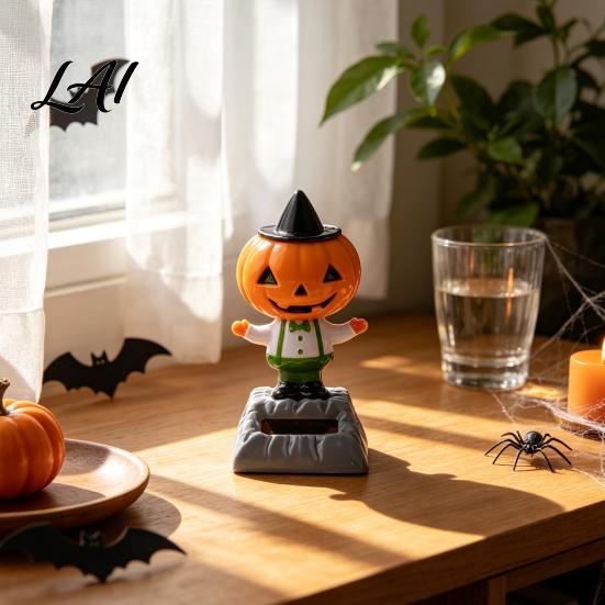 Kleines Geschenk für Autobesitzer Solare Halloween Armaturenbrettpuppe Tanzende Kürbisdekoration Gruseliger Geist Energiesparende Innenraumdekoration Figur