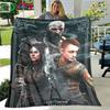 3D Game God of War Pattern Blanket Star Art Flannel Thin Blanket Portable Home Travel Office Lunch Break Blanket Birthday Gift