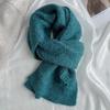 Korean Version Ins Colorful Knitted Scarf for Women Winter Wool Solid Color Student Warm Woolen Scarf for Male Couple