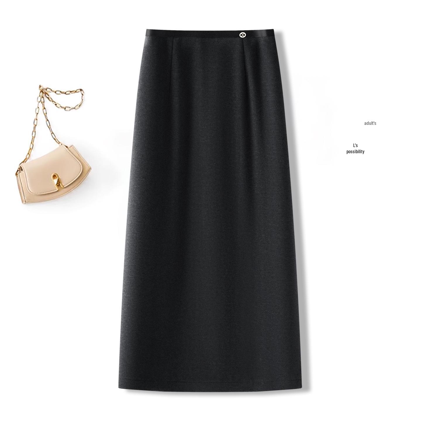 

Women s Autumn/Winter 2025 A-line Slimming Pencil Skirt - Fashionable & Versatile L /28 (For 105-115 lbs)
