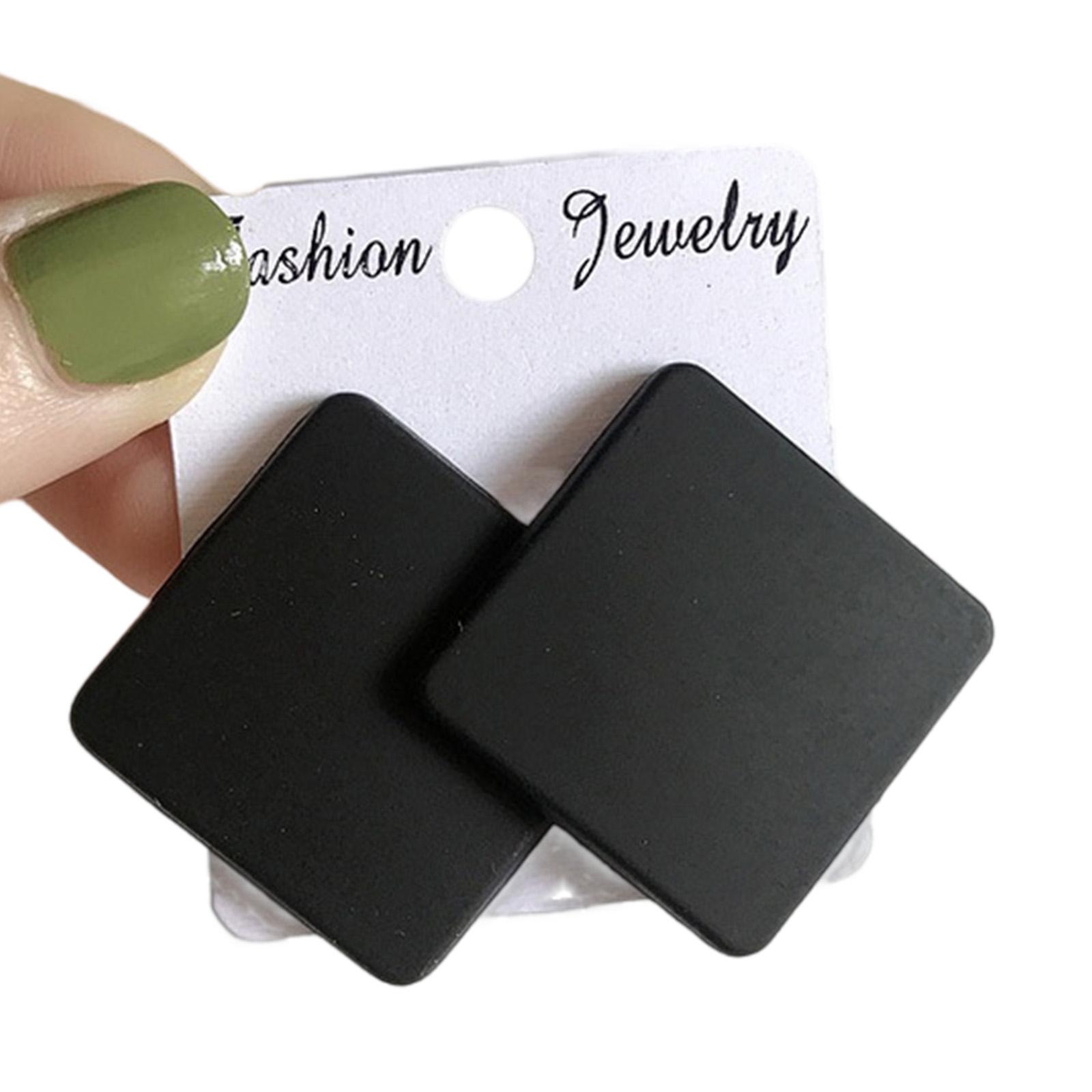 

Геометричні сережки цукеркових кольорів для жінок Легкі акрилові сережки-пусети Аксесуар Геометричні прикраси для вух Аксесуари для вечірки чорний