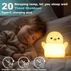 Cute Penguin Night Light, Animal Silicone Nursery Lamp Touch Control Nightlights USB Rechargeable Bedside Lamps