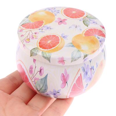 4Oz Sealed Jar Metal Candle Tin Jars Candy Box Rose Tea Pot Jewelry Storage Organizer Tinplate Christmas Packing Case