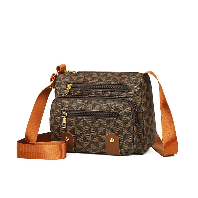 The lady's backpack- shoulder bag made of PU is suitable for middle-aged and elderly people when going shopping.