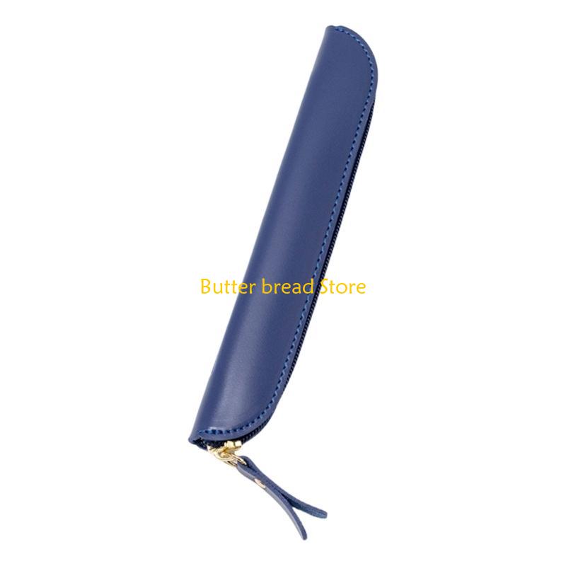 W89C PU Leather Pen Case Holder Sleeve Fountains Pen Pouches Protective Sleeve Cover Ballpoint Pen Packaging Pen Storage Bag синий