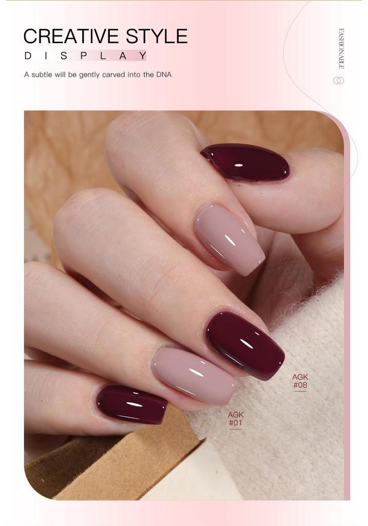 Red Dried Rose Gel Nail Polish Set 2025 - Salon Exclusive
