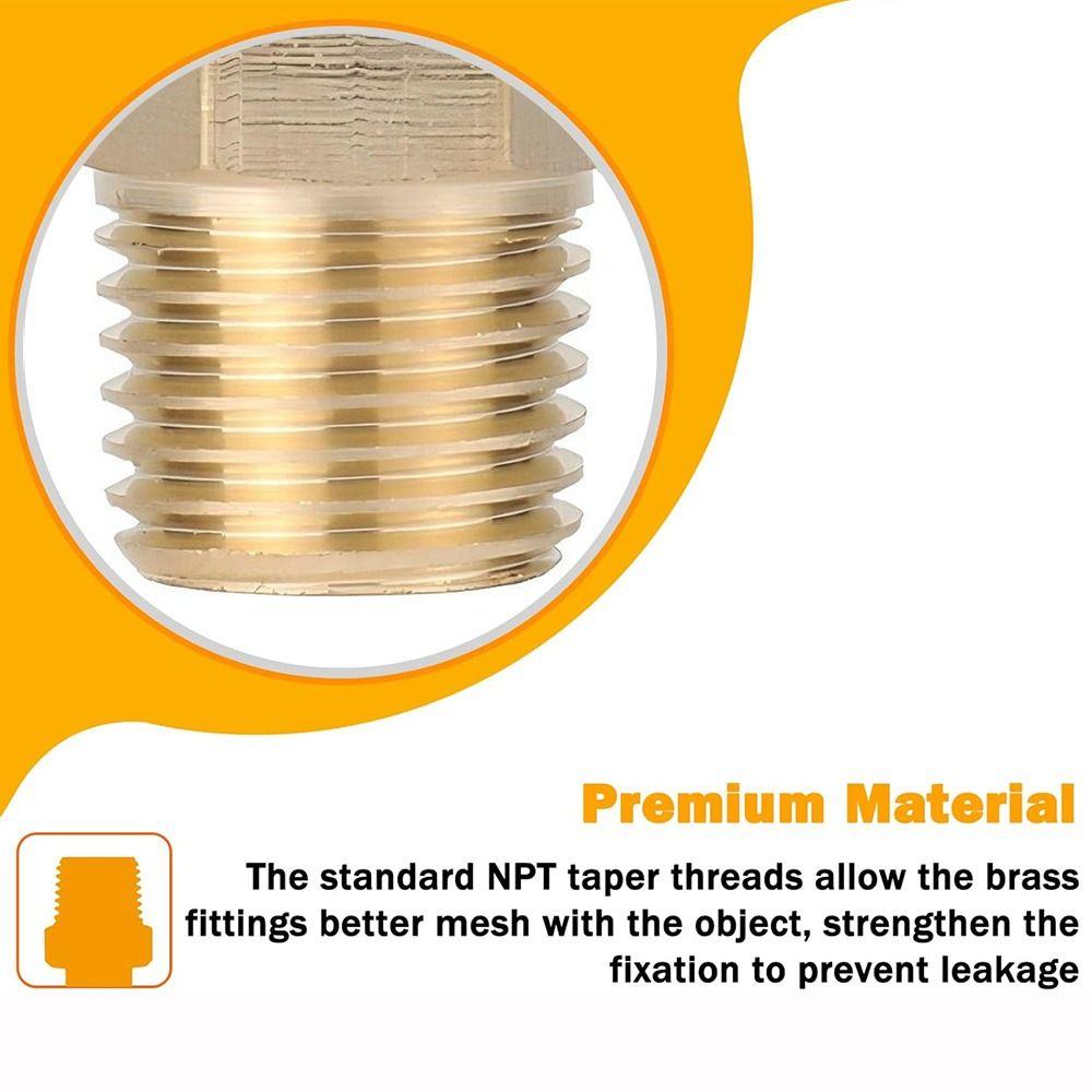 Male Thread Brass Nipples Hex Design NPT Male Nipples Fittings Hex Nipple Connectors