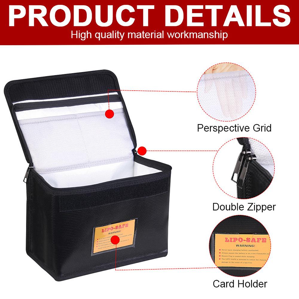 Fireproof Waterproof Battery Bag Lipo Safe Charging Bag Protection Pouch for Storage with Invisable